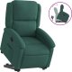 vidaXL Podnoszony fotel rozkładany, ciemnozielony, aksamitny 2
