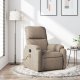 vidaXL vidaXL Rozkładany fotel masujący, kolor taupe, obity mikrofibrą 1
