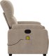 vidaXL vidaXL Rozkładany fotel masujący, kolor taupe, obity mikrofibrą 8
