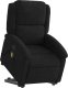 vidaXL Rozkładany fotel masujący, podnoszony, czarny, aksamitny 3