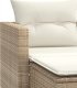 vidaXL Sofa ogrodowa 2-osobowa ze stołkami, beżowa, rattan PE 7