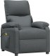vidaXL Fotel z masażem, ciemnoszary, tkanina 3