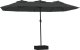 vidaXL Podwójny parasol ogrodowy z LED, antracytowy, 449x245 cm 2