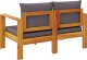 vidaXL Sofa ogrodowa z poduszkami, 2-osobowa, lite drewno akacjowe 6