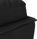 vidaXL Szezlong z poduszkami, czarny, tapicerowany tkaniną 7