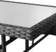 vidaXL Stół ogrodowy, czarny, 80x80x74 cm, polirattan 3