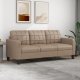 vidaXL 3-osobowa sofa, cappuccino, 180 cm, sztuczna skóra 1