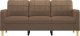 vidaXL vidaXL Sofa 3-osobowa, brązowa, 180 cm, tapicerowana tkaniną 3