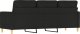 vidaXL Sofa 3-osobowa, czarna, 180 cm, tapicerowana tkaniną 5