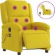 vidaXL vidaXL Rozkładany fotel masujący, elektryczny, żółty, aksamit 2
