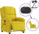 vidaXL vidaXL Rozkładany fotel masujący, elektryczny, żółty, aksamit 6