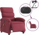 vidaXL vidaXL Rozkładany fotel masujący, elektryczny, winna czerwień, tkanina 6
