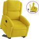 vidaXL vidaXL Podnoszony fotel rozkładany, żółty, aksamitny 2