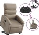 vidaXL Podnoszony fotel masujący, rozkładany, cappuccino 5