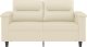 vidaXL vidaXL 2-osobowa sofa, kremowy, 120 cm, sztuczna skóra 3
