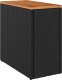 vidaXL vidaXL Stolik ogrodowy z drewnianym blatem, czarny, 58x27,5x55 cm 1