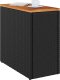 vidaXL vidaXL Stolik ogrodowy z drewnianym blatem, czarny, 58x27,5x55 cm 3