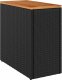 vidaXL vidaXL Stolik ogrodowy z drewnianym blatem, czarny, 58x27,5x55 cm 6
