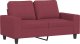vidaXL Sofa 2-osobowa, winna czerwień, 120 cm, tapicerowana tkaniną 2
