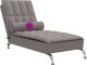 vidaXL Szezlong masujący z wałkiem, taupe, tapicerowany tkaniną 7