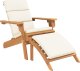 vidaXL vidaXL Krzesło ogrodowe Adirondack z podnóżkiem, lite drewno akacjowe 2