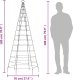 vidaXL vidaXL Choinka z lampek, na maszt, 200 ciepłych białych LED, 180 cm 9