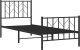vidaXL vidaXL Metalowa rama łóżka z wezgłowiem i zanóżkiem, czarna, 80x200 cm 4
