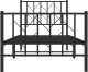 vidaXL vidaXL Metalowa rama łóżka z wezgłowiem i zanóżkiem, czarna, 80x200 cm 5
