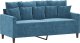 vidaXL vidaXL Sofa 2-osobowa, niebieski, 140 cm, tapicerowana aksamitem 2