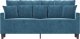 vidaXL vidaXL Sofa 2-osobowa, niebieski, 140 cm, tapicerowana aksamitem 3