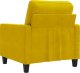 vidaXL vidaXL Fotel, żółty, 60 cm, obity aksamitem 6