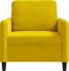 vidaXL vidaXL Fotel, żółty, 60 cm, obity aksamitem 4