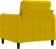 vidaXL vidaXL Fotel, żółty, 60 cm, obity aksamitem 6