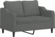vidaXL vidaXL Sofa 2-osobowa, ciemnoszara, 120 cm, tapicerowana tkaniną 2