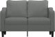 vidaXL vidaXL Sofa 2-osobowa, ciemnoszara, 120 cm, tapicerowana tkaniną 3