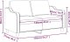 vidaXL vidaXL Sofa 2-osobowa, ciemnoszara, 120 cm, tapicerowana tkaniną 8