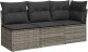 vidaXL vidaXL 3-osobowa sofa ogrodowa z poduszkami, szara, polirattan 1