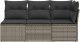 vidaXL vidaXL 3-osobowa sofa ogrodowa z poduszkami, szara, polirattan 3