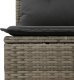 vidaXL vidaXL 3-osobowa sofa ogrodowa z poduszkami, szara, polirattan 6