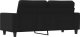 vidaXL Sofa 2-osobowa, czarna, 140 cm, tapicerowana tkaniną 5