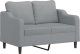 vidaXL Sofa 2-osobowa, jasnoszara, 120 cm, tapicerowana tkaniną 2