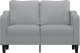 vidaXL Sofa 2-osobowa, jasnoszara, 120 cm, tapicerowana tkaniną 3