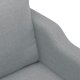 vidaXL Sofa 2-osobowa, jasnoszara, 120 cm, tapicerowana tkaniną 6