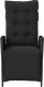 vidaXL vidaXL Rozkładany fotel ogrodowy z podnóżkiem, czarny polirattan 4