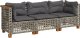vidaXL vidaXL 3-osobowa sofa ogrodowa z poduszkami, szara, polirattan 1