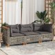 vidaXL vidaXL 3-osobowa sofa ogrodowa z poduszkami, szara, polirattan 2