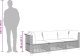 vidaXL vidaXL 3-osobowa sofa ogrodowa z poduszkami, szara, polirattan 8
