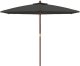 vidaXL vidaXL Parasol ogrodowy na drewnianym słupku, antracytowy, 299x240 cm 3