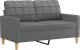 vidaXL vidaXL Sofa 2-osobowa, ciemnoszara, 120 cm, tapicerowana tkaniną 2