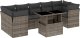 vidaXL 8-cz. zestaw mebli ogrodowych z poduszkami, szary, polirattan 2